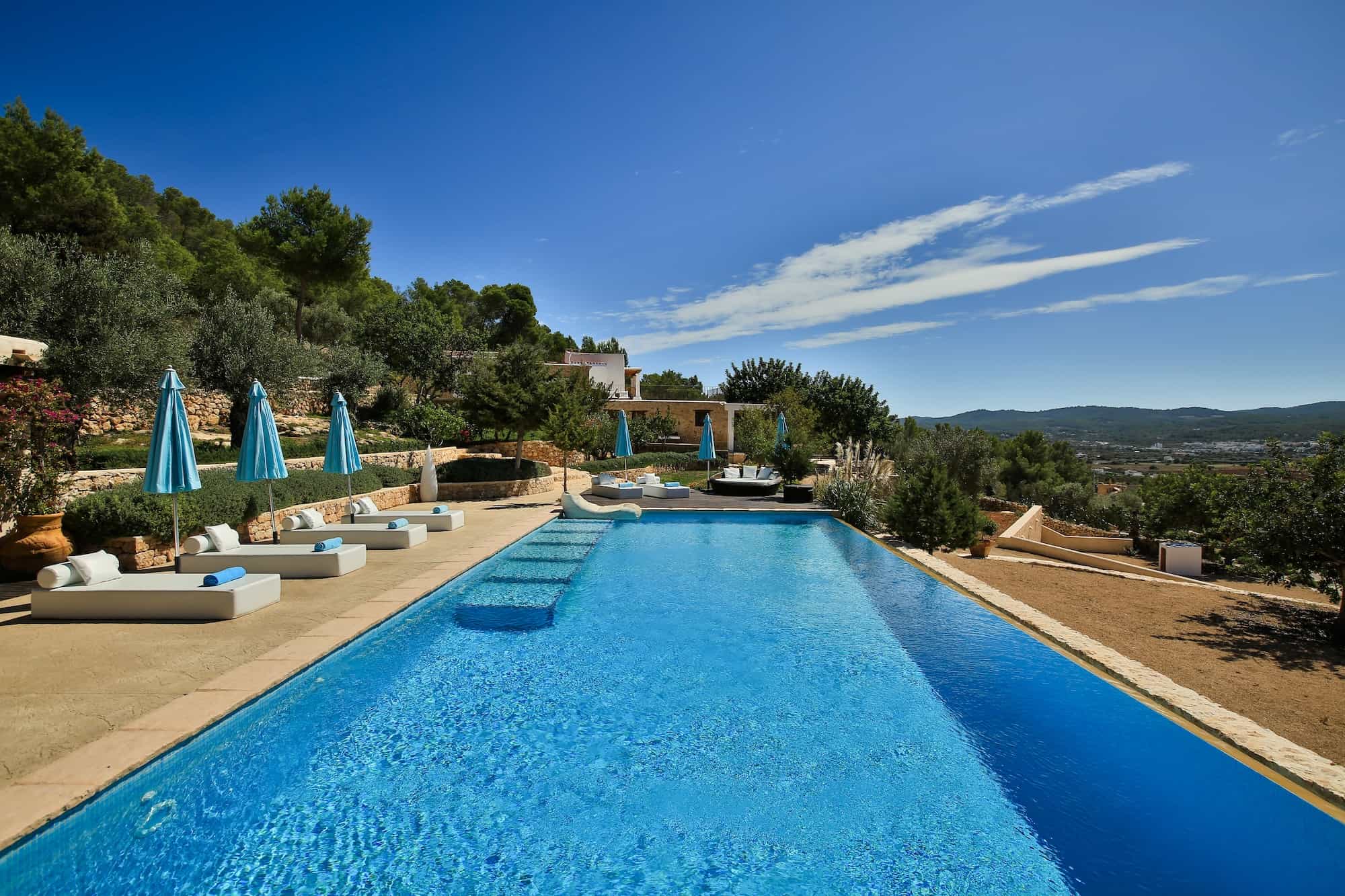 infinity swimming pool at can frare ibiza